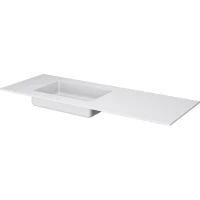 Раковина Armadi Art Quatro Matt White 793-140-W-A 141x52 см L/R, накладная, белый матовый