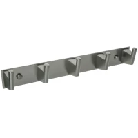 Планка с крючками Fixsen Trend Graphite FX-98005-5 для ванны, графит матовый