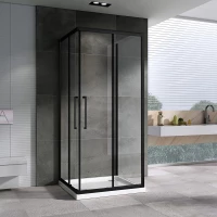 Душевой уголок 80x80 см Abber Schwarzer Diamant AG02080BH-S80B прозрачное