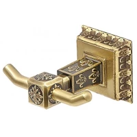 Крючок Milacio Alicante MC.912.BR двойной, для ванны, бронза