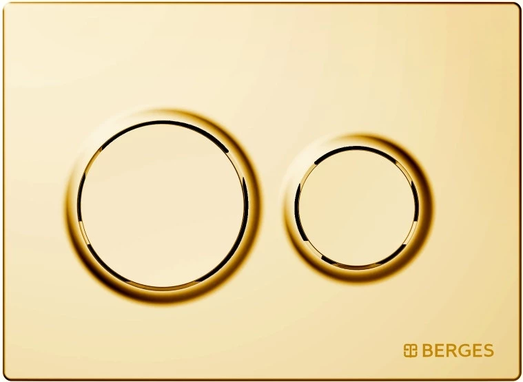 Кнопка смыва Berges Novum O9 040069 для инсталляции, золотой
