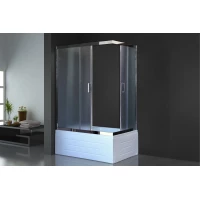 Душевой уголок с поддоном Royal Bath RB8120BP-C-CH-L 120x80 см L, профиль хром, стекло матовое