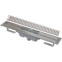 Душевой трап (лоток) AlcaPlast APZ1001 Pure APZ1001-950 + PURE-950L 94,4 см, с решеткой, перфорированный, хром