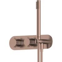 Термостат для ванны Feramolli Dante ORS8843F встраиваемый, с душевым гарнитуром, медь матовая