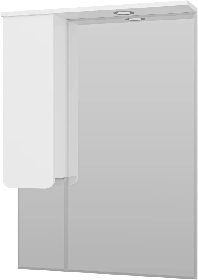 Зеркальный шкаф Misty Чегет П-Чег-02075-01Л 74x100,1 см L, с подсветкой, выключателем, белый глянец - фото 3