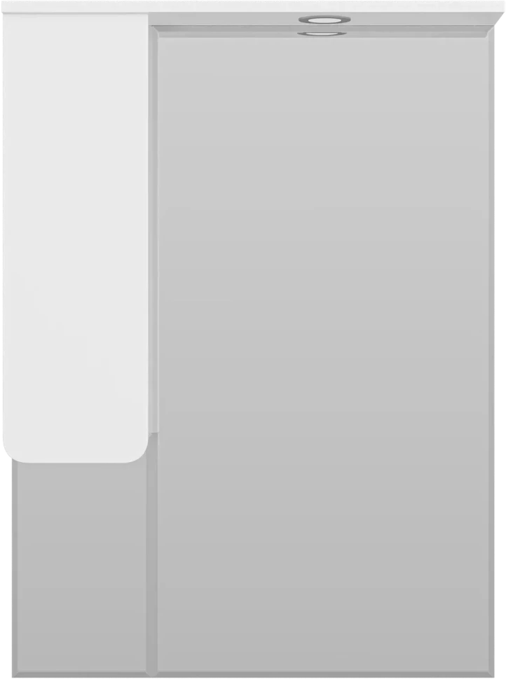 Зеркальный шкаф Misty Чегет П-Чег-02075-01Л 74x100,1 см L, с подсветкой, выключателем, белый глянец - фото 1