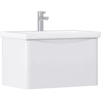 Тумба под раковину Vigo Glem tp.GLE.9595.70.1Y 66,4 см, подвесная, белый глянец/белый матовый