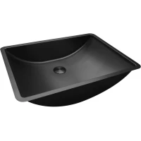 Раковина Abber Wasser Kreis AF2405MB 53x38 см, встраиваемая снизу, черный матовый