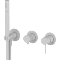 Смеситель для ванны Mariani Next B37873NSPP3WB встраиваемый, с душевым гарнитуром, белый матовый