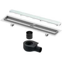 Душевой трап (лоток) Tece TECEdrainline glass 600800 + 650000 + 660016 + 600890 74,3 см, с решеткой, щелевой, зеленый