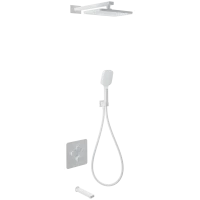 Душевой комплект Wonzon & Woghand WW-B4005-MW 300x200 мм, с термостатом, белый матовый