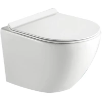 Унитаз подвесной Timo Kulo TK-403 безободковый, с сиденьем микролифт, белый