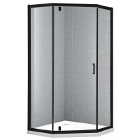 Душевой уголок 100x100 см Rush Palm PI-A1100100black прозрачное