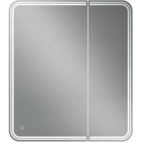 Зеркальный шкаф Art&Max Verona AM-Ver-700-800-2D-L-DS-F 70x80 см L, с LED-подсветкой, сенсорным выключателем, диммером, белый матовый