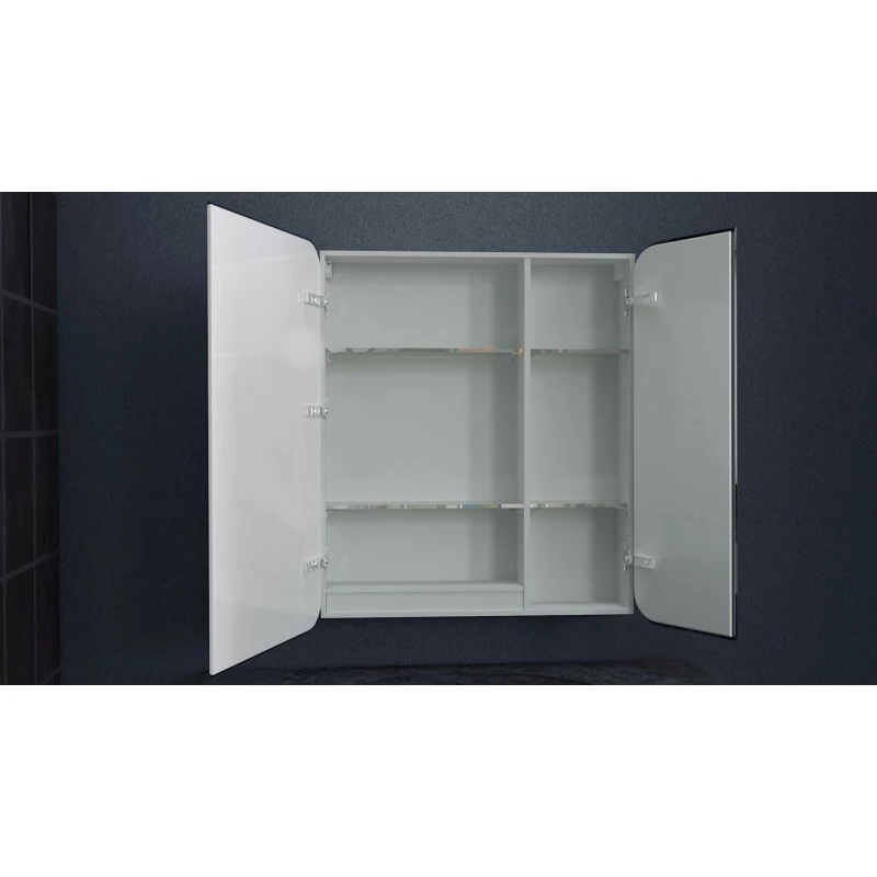 Зеркальный шкаф 70x80 см белый матовый L Art&Max Verona AM-Ver-700-800-2D-L-DS-F