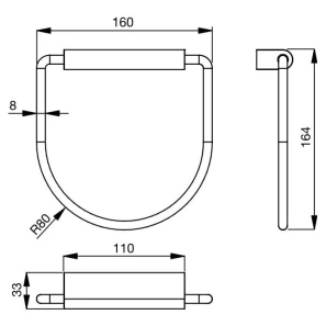 Изображение товара кольцо для полотенца ideal standard connect n1384aa