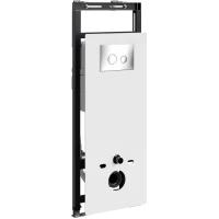 Инсталляция для унитаза WasserKRAFT Salm 27 27TLT.010.ME.WH.CH01 с кнопкой смыва, хром