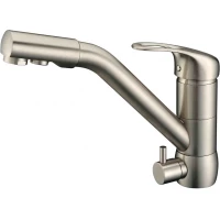 Смеситель для кухни Zorg ZR 400 KF-12 SATIN с подключением к фильтру, сатин