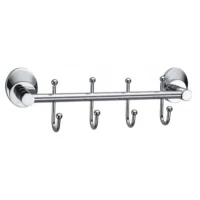 Планка с крючками Fixsen Europa FX-21805-4 для ванны, хром