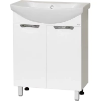 Тумба под раковину Misty Лаванда Э-Лав01065-011Пр 60 см, напольная, белый глянец