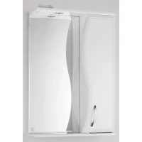 Зеркальный шкаф 55x83 см белый глянец Style Line Панда Волна ЛС-00000173