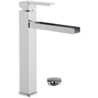 Смеситель для раковины Remer Qubika Cascata QC10LB с донным клапаном, хром