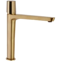 Смеситель для раковины Ramon Soler Tzar 340201OC без донного клапана, золотой матовый