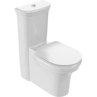 Унитаз-компакт Jacob Delafon Cleo 1889 UJAC102-0 + ETAC212-0 + E24048-0 безободковый, с сиденьем микролифт, белый