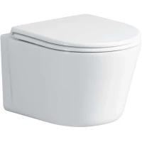 Унитаз подвесной Ceruttispa Santa Aria CT9666 безободковый, с сиденьем микролифт, белый