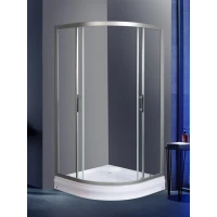 Душевой уголок с поддоном WeltWasser 80/189 10000012445 80x80 см, профиль матовый хром, стекло прозрачное