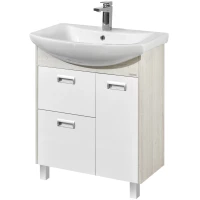 Тумба с раковиной белый глянец/дуб сомерсет 71,5 см Акватон Бекка 1A2087K1BAC20