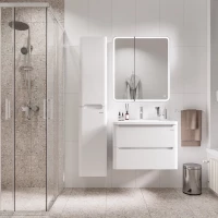 Комплект мебели белый глянец 70 см Grossman Адель 107006 + 4627173210232 + 207004