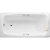 Ванна чугунная Roca Ming 2302G000R 170x85 см, с отверстиями под ручки, антискользящим покрытием, белый