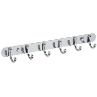 Планка с крючками Fixsen Equipment FX-1716 для ванны, хром