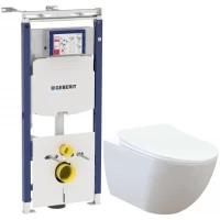 Комплект подвесной унитаз Creavit Free FE322-11CB00E-0000 + KC0903.02.0000E + система инсталляции Geberit 111.362.00.5