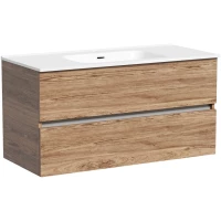 Тумба под раковину Sancos Urban UR100ECH 99 см, подвесная, дуб чарльстон