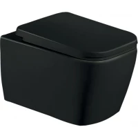 Унитаз подвесной Esbano Tiron-C ESUPTIROCBM безободковый, с сиденьем микролифт, черный матовый