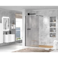 Неподвижная перегородка 120 см Cezares LIBERTA-L-1-120-GR-NERO графитовое