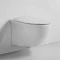 Унитаз подвесной Bond Oval F05-10 безободковый, с сиденьем микролифт, белый глянец - 4