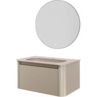 Комплект мебели Armadi Art Voi Daphne 782-080-D + 786-080-D + 545-80-CR 82 см, подвесной, бежевый матовый