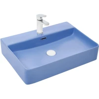 Раковина-чаша WeltWasser Elbach 2173 MBL 10000004506 60x42 см, накладная, голубой матовый